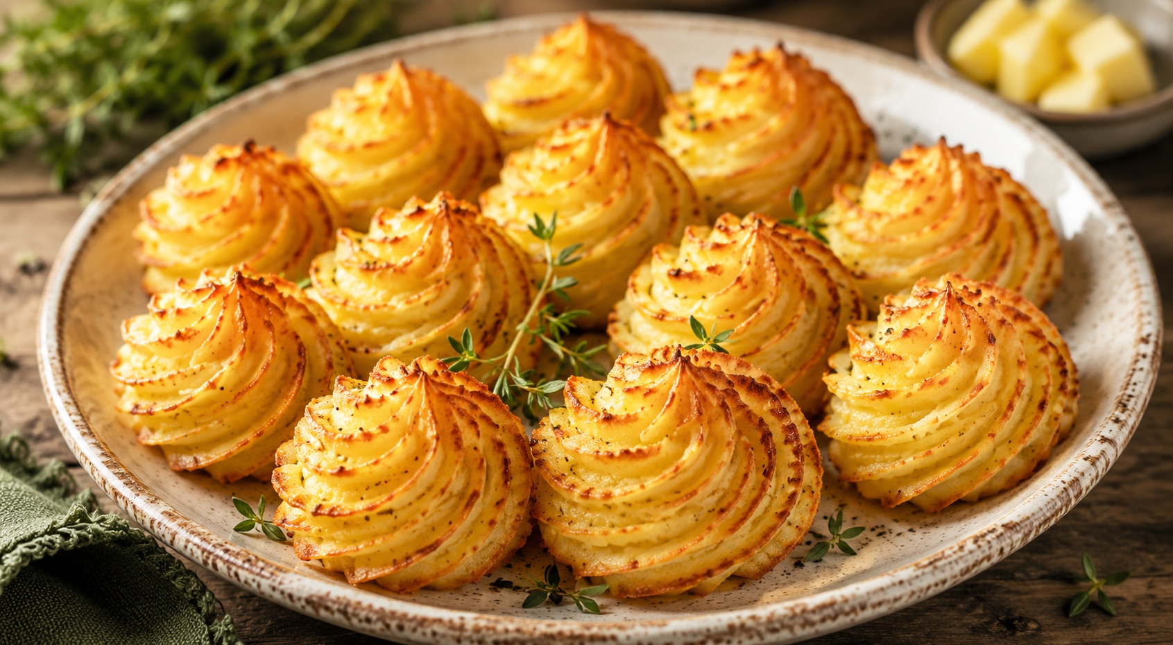Crispy Duchess Potato Puffs