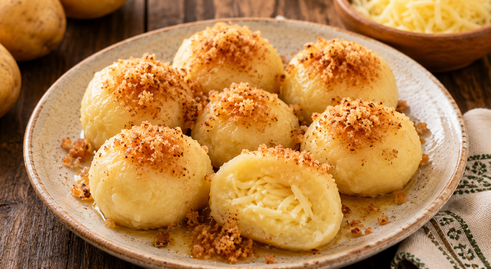 Cheese-Stuffed Potato Dumplings