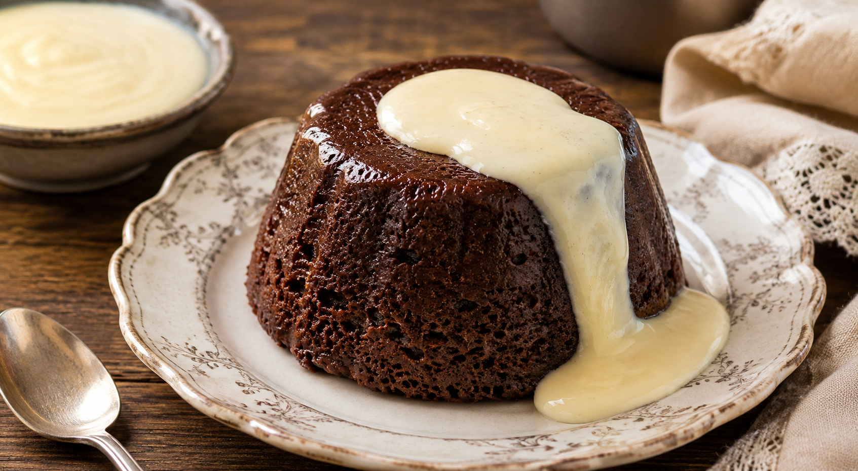 Chocolate Pudding with Vanilla Cream