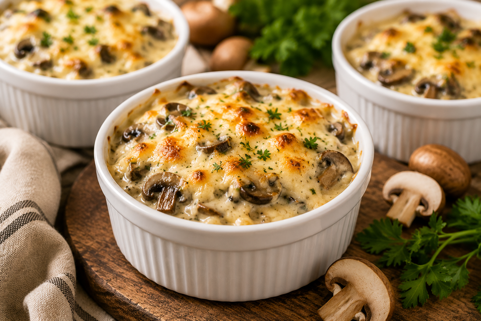 Creamy Baked Mushrooms with Sour Cream