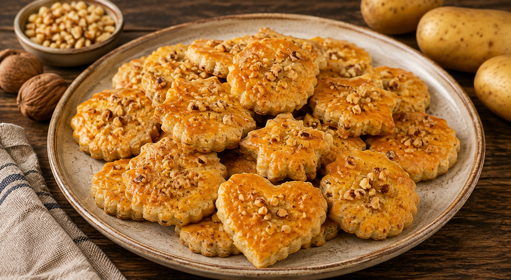 Savory Potato & Nut Cookies