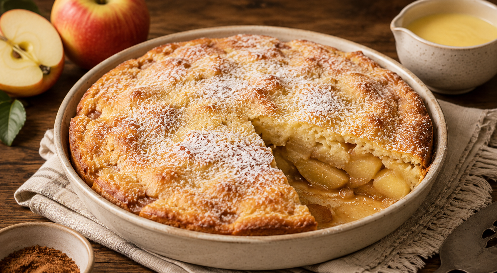 Traditional Baked Apple Pudding