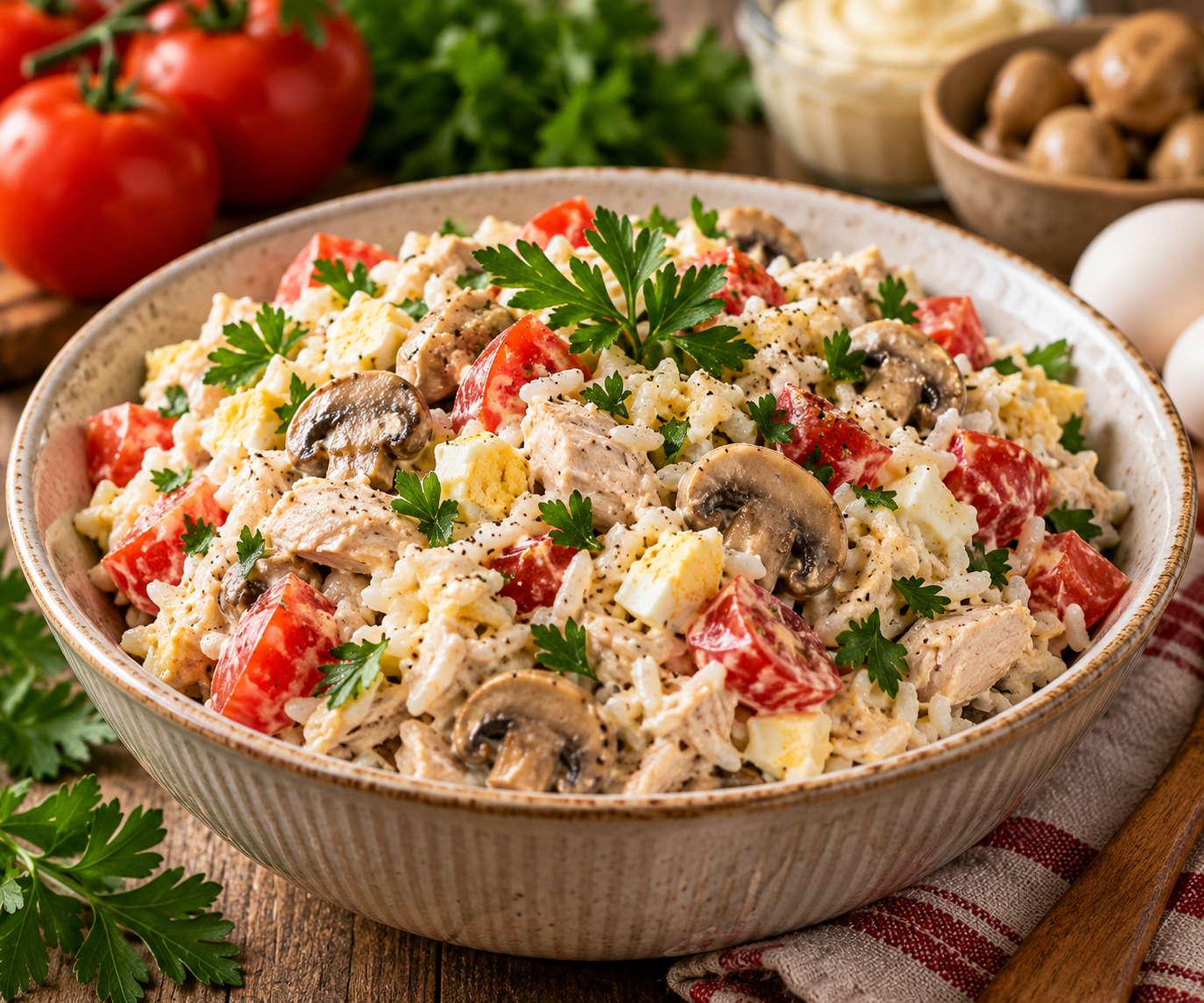 Chicken rice salad